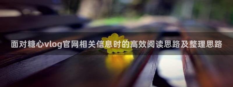 糖心logo破解版:面对糖心vlog官网相关信息时的高效阅读思路及整理思路